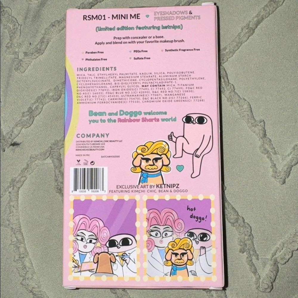NIP Kimchi Chic Ketnipz Rainbow Sharts Mini Me Eyeshadow Pressed Pigment Palette